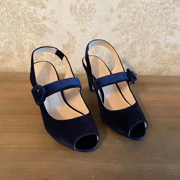 BNWT Chelsea Crew peep toe heels - Picture 2 of 6